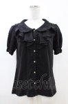画像1: axes femme / フェミニンラッフルブラウス M ブラック H-26-04-22-1050-AX-BL-NS-ZH (1)