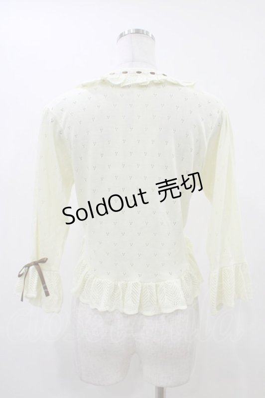 画像2: axes femme / たんぽぽ刺繍ニットボレロ Free 生成り H-26-04-22-1055-AX-TO-NS-ZH (2)