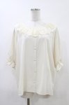画像1: m petit by misako / MSKデシンレースエリブラウス LL アイボリー H-26-04-22-1056-LO-BL-NS-ZH (1)