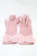 画像1: m petit by misako / AMポンポンツキグローブ  ピンク H-26-04-22-1012-LO-ZA-NS-ZH (1)