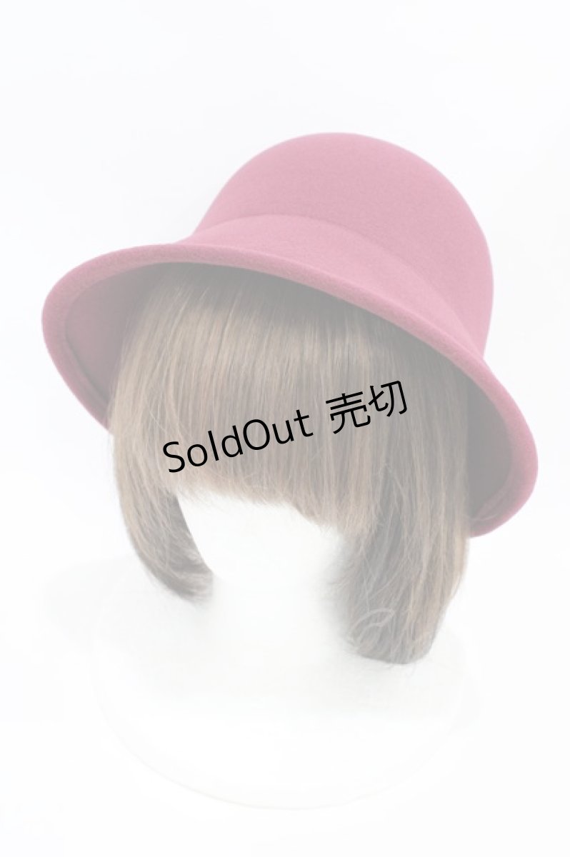 画像1: m petit by misako / AM*NIリボンメトロハット  ワイン H-26-04-22-1019-LO-AC-NS-ZH (1)
