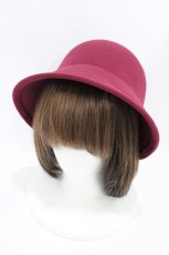 画像1: m petit by misako / AM*NIリボンメトロハット  ワイン H-26-04-22-1019-LO-AC-NS-ZH (1)