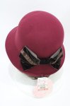 画像2: m petit by misako / AM*NIリボンメトロハット  ワイン H-26-04-22-1019-LO-AC-NS-ZH (2)