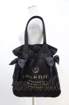 画像1: Maison de FLEUR / ダブルリボントートバッグ  ブラック H-26-04-22-1021-LO-BG-NS-ZH (1)