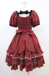 画像2: Cute Q.（海外ロリータブランド） / チェックワンピース L レッド H-26-04-22-1031-0-OP-NS-ZH (2)