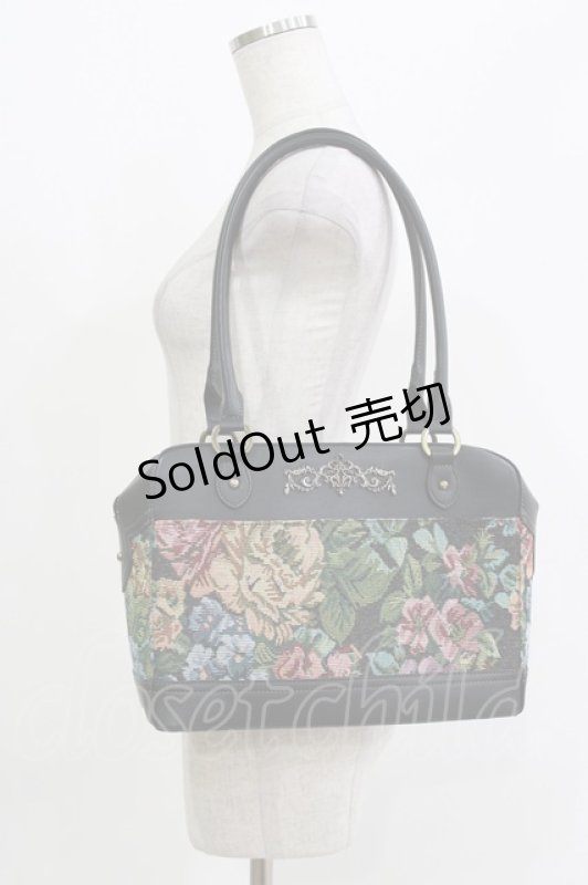 画像1: Kurumi Collaboration / ゴブランバッグ  ブラック H-26-04-22-057-GO-BG-NS-ZH (1)