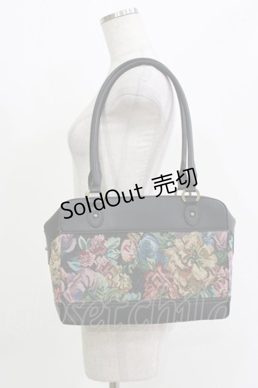 画像2: Kurumi Collaboration / ゴブランバッグ  ブラック H-26-04-22-057-GO-BG-NS-ZH (2)