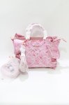 画像1: SAMANTHAVEGA / 「マイメロディコレクション」フリルハンドバッグ  ピンク H-26-04-22-058-LO-BG-NS-ZH (1)