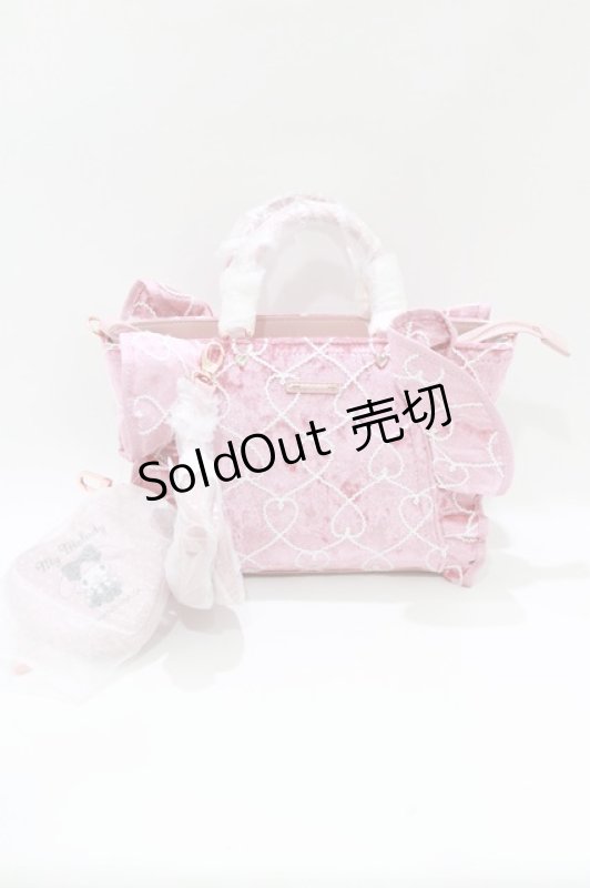 画像1: SAMANTHAVEGA / 「マイメロディコレクション」フリルハンドバッグ  ピンク H-26-04-22-058-LO-BG-NS-ZH (1)