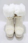 画像1: Swankiss / EV snow peal short boots L OFF White H-26-04-22-081-CA-SH-NS-ZH (1)