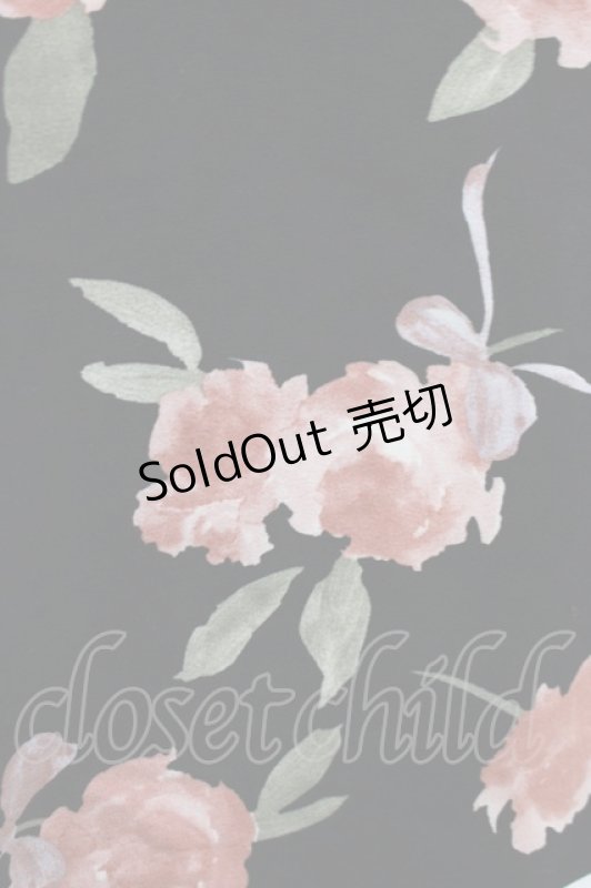 画像4: mille fille closet by LODISPOTTO / ロイヤルビッグローズワンピース M ブラック H-26-04-22-007-LO-OP-NS-ZH (4)