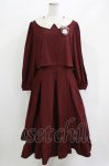 画像1: m petit by misako / サンリオキャラクターズコラボ マイメロディワッペン付きワンピース LL ボルドー H-26-04-22-014-LO-OP-NS-ZH (1)