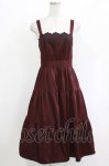 画像1: axes femme POETIQUE / スカラップ刺繍キャミワンピース M ボルドー H-26-04-22-016-AX-OP-NS-ZH (1)