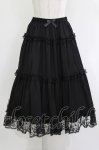 画像1: m petit by misako / サテンキリカエペチスカート M ブラック H-26-04-22-021-LO-SK-NS-ZH (1)