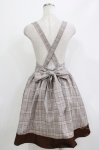 画像3: Amavel / サスペンダーチェックスカート Free ブラウン H-26-04-23-027-CA-SK-NS-ZH (3)