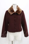 画像1: an another angelus / ファー衿付きショートコート Free Bordeaux H-26-04-23-032-CA-CO-NS-ZH (1)
