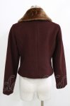 画像3: an another angelus / ファー衿付きショートコート Free Bordeaux H-26-04-23-032-CA-CO-NS-ZH (3)