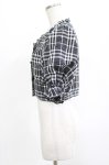 画像2: EATME / ボリュームスリーブブラウス Free ブラックチェック H-26-04-23-042-LO-BL-NS-ZH (2)