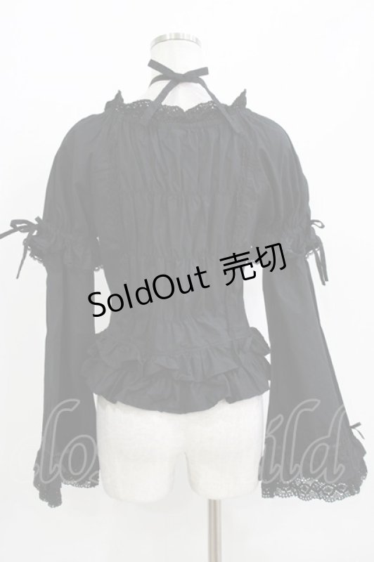 画像3: BABY,THE STARS SHINE BRIGHT / 姫袖後ろシャーリングブラウス Free ブラック H-26-04-23-046-BA-BL-NS-ZH (3)