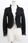 画像1: axes femme / フリルショートボレロ M ブラック H-26-04-23-049-AX-TO-NS-ZH (1)