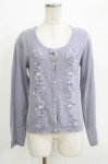 画像1: axes femme / バラ刺繍カーディガン M ブルー H-26-04-23-052-AX-TO-NS-ZH (1)