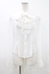画像1: Moi-meme-Moitie / コフィンレースリボンブラウス 9号 ホワイト×ホワイト H-26-04-23-1023-MO-BL-KB-ZH (1)