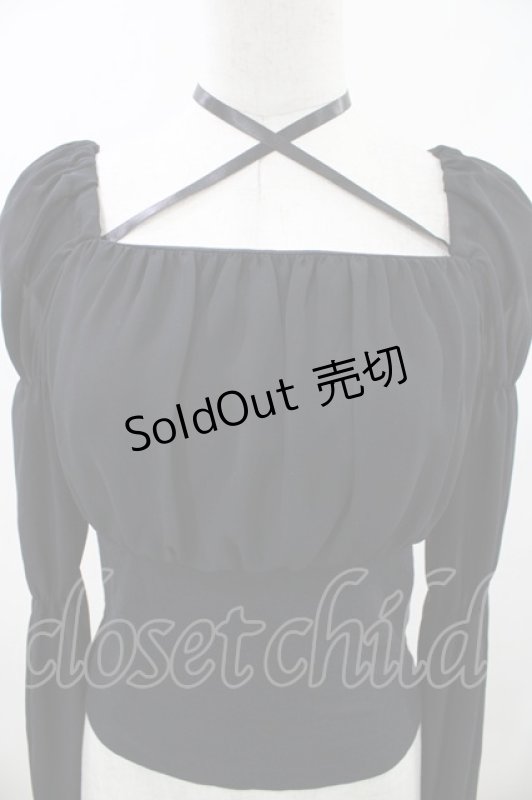 画像4: Moi-meme-Moitie / シフォンシャーリングカットソー  ブラック H-26-04-23-1024-MO-TO-KB-ZH (4)