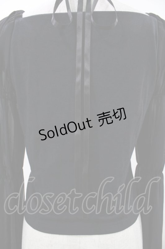 画像5: Moi-meme-Moitie / シフォンシャーリングカットソー  ブラック H-26-04-23-1024-MO-TO-KB-ZH (5)