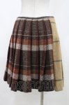 画像2: Jane Marple Dans Le Salon / ウールタータンチェックのラップスカート M ブラウン H-26-04-23-1029-JM-SK-KB-ZH (2)