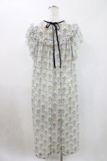 画像3: Maison de minette / "Ruban et rose" frill sleeve dress  ブルー H-26-04-23-1005-LO-OP-KB-ZH (3)