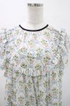画像4: Maison de minette / "Ruban et rose" frill sleeve dress  ブルー H-26-04-23-1005-LO-OP-KB-ZH (4)