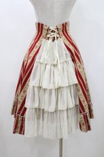 画像3: ATELIER PIERROT / ハイウエストスカート  赤(コーデュロイ) H-26-04-23-1015-EL-SK-KB-ZH (3)