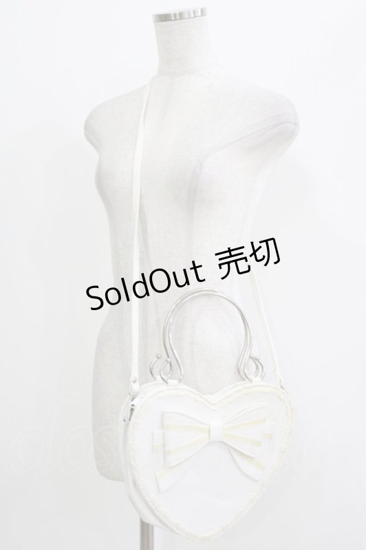 画像1: BABY,THE STARS SHINE BRIGHT / リボンハートバッグ  オフ H-26-04-23-054-BA-BG-NS-ZH (1)