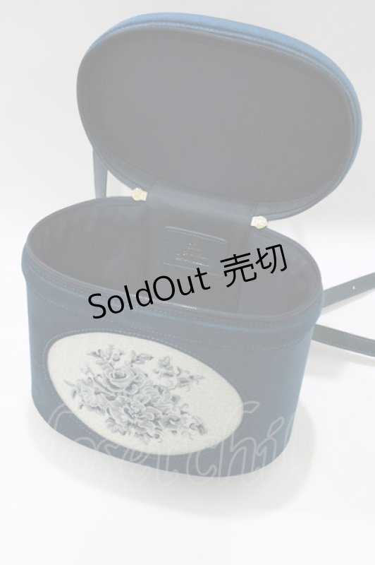 画像3: an another angelus / フレームローズ刺繍バニティバッグ 高さ18.5cm/幅22cm/マチ14cm/持ち手34cm/ショルダー89~105cm BLUE GREEN H-26-04-23-055-CA-BG-NS-ZH (3)