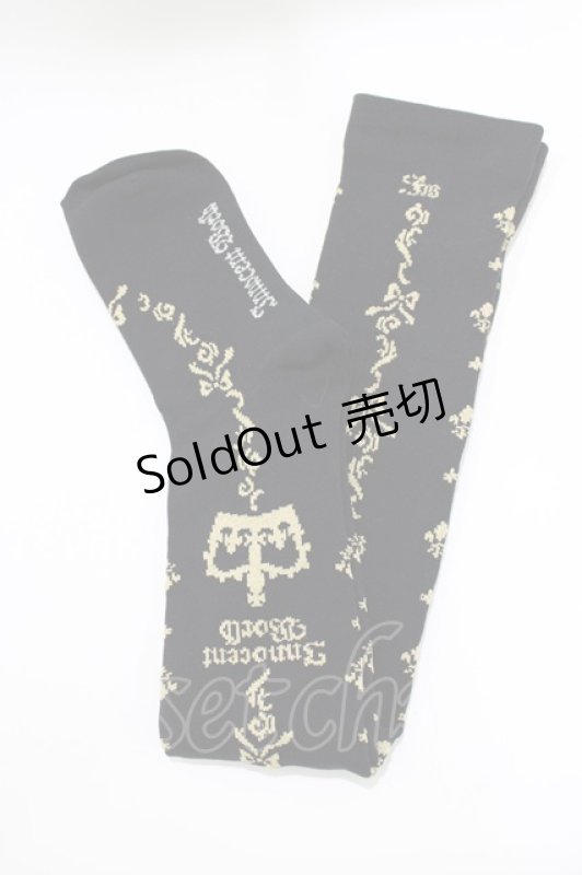 画像1: Innocent World / Union Flag ラメオーバーニー  ブラック H-26-04-23-063-IW-ZA-NS-ZH (1)