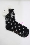 画像1: Angelic Pretty / Bunnyドットクルー丈ソックス  ブラック H-26-04-23-067-AP-ZA-NS-ZH (1)