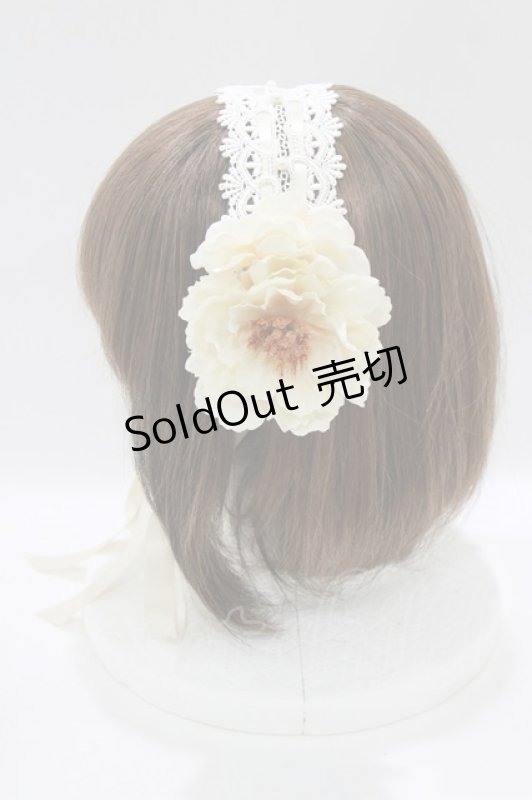 画像2: Innocent World / ラナンキュラスの乙女ヘッドドレス  生成り H-26-04-23-069-IW-AC-NS-ZH (2)