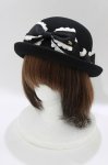 画像1: Innocent World / リボンクロッシェハット  BLACK H-26-04-23-072-IW-AC-NS-ZH (1)