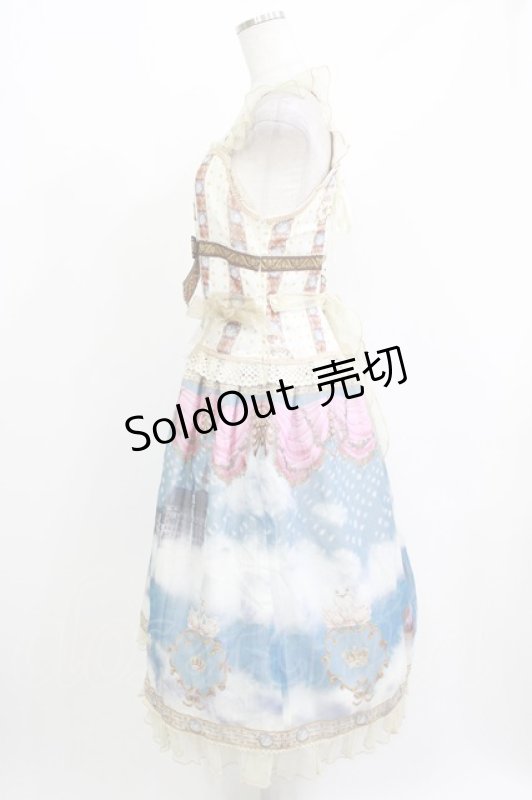 画像2: BABY,THE STARS SHINE BRIGHT / Schwan〜ルートヴィヒの憧れと空想のAria〜柄コルセットジャンパースカート Free 生成り H-26-04-23-009-BA-OP-NS-ZH (2)