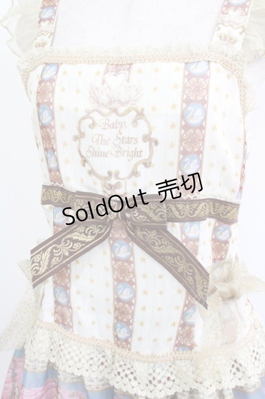 画像5: BABY,THE STARS SHINE BRIGHT / Schwan〜ルートヴィヒの憧れと空想のAria〜柄コルセットジャンパースカート Free 生成り H-26-04-23-009-BA-OP-NS-ZH (5)