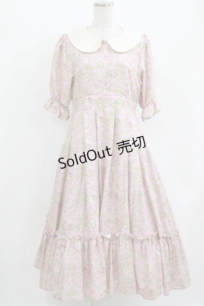 画像1: m petit by misako / NINA’S/トワルドジュイワンピース M ピンク H-26-04-23-011-LO-OP-NS-ZH (1)