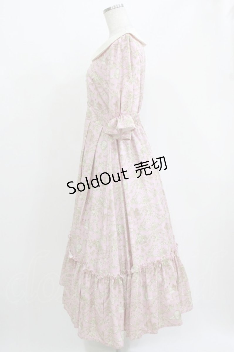 画像2: m petit by misako / NINA’S/トワルドジュイワンピース M ピンク H-26-04-23-011-LO-OP-NS-ZH (2)