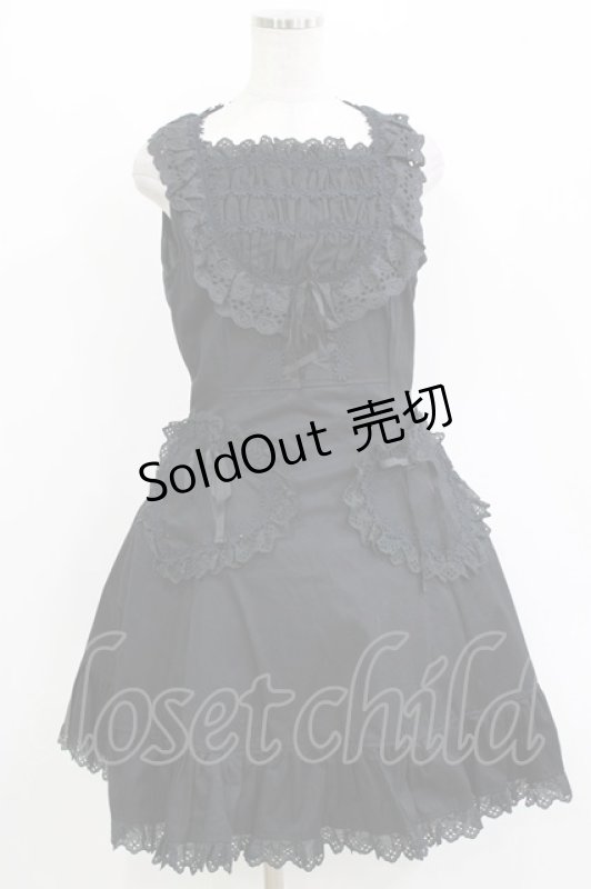 画像1: Cornet / ヨーク切替ジャンパースカート Free ブラック H-26-04-23-013-LO-OP-NS-ZH (1)