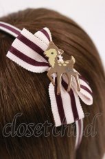 画像2: Innocent World / ロッタストライプリボンカチューシャ  ピンク H-26-04-24-005-IW-AC-NS-ZH (2)