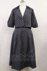 画像1: Fi.n.t / 釦使いパフスリーブジャケットセットアップ Free GRAY H-26-04-24-038-CA-OP-NS-ZH (1)