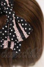 画像2: Innocent World / ドレスリボンカチューシャ（水玉）  ブラック/ピンク H-26-04-24-006-IW-AC-NS-ZH (2)