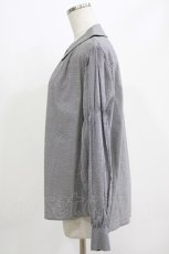 画像2: Jane Marple / ドミトリーカラーブラウス  black check H-26-04-24-1039-JM-BL-KB-ZH (2)