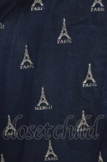 画像4: Jane Marple Dans Le Salon / LA TOUR EIFFELケープブラウス  ネイビー×ホワイトゴールド H-26-04-24-1041-JM-BL-KB-ZH (4)