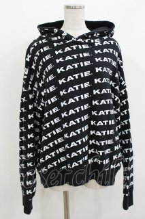 トレーナー/スウェット KATIE LOGO FAB hood BLACK Katie / KATIE LOGO FAB BIG HOODIE 黒 H-26-04-24-1042-LO-TO-KB-ZH