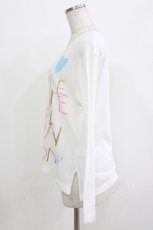 画像2: Jane Marple / ロゴプリントのロングスリーブトップス  白 H-26-04-24-1043-JM-TO-KB-ZH (2)